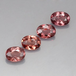 Granato malese naturale rosa da  ct, taglio ovale, VVS-VS