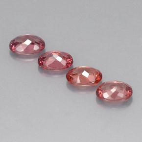 Granato malese naturale rosa da  ct, taglio ovale, VVS-VS