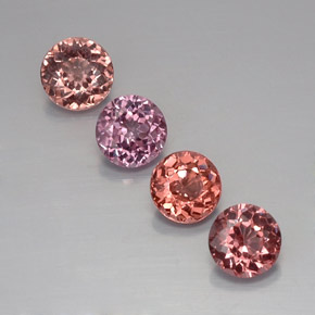 Gemme di Granato malese Multicolore naturale da  ct, Taglio rotondo, VVS-VS