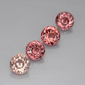 Gemme di Granato malese Multicolore naturale da 4.74 ct, Taglio rotondo, VVS-VS