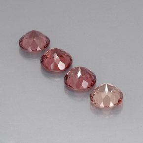 Gemme di Granato malese Multicolore naturale da 4.74 ct, Taglio rotondo, VVS-VS