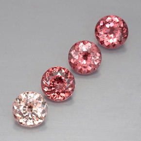 Granato malese naturale multicolore da 4,90 ct, taglio rotondo, VVS-VS