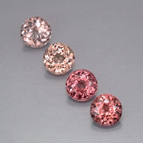 Granato malese naturale multicolore da 4,10 ct, taglio rotondo, VVS-VS