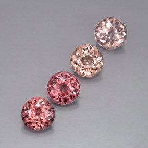 Granato malese naturale multicolore da 4,10 ct, taglio rotondo, VVS-VS