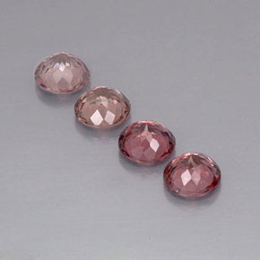 Granato malese naturale multicolore da 4,10 ct, taglio rotondo, VVS-VS