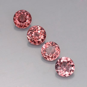 Granato malese naturale multicolore da 3,88 ct, taglio rotondo, VVS-VS