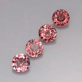 Granato malese naturale multicolore da 3,88 ct, taglio rotondo, VVS-VS