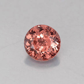 Granato malese Rosa arancione naturale da 1.34 ct, Taglio rotondo, VVS-VS