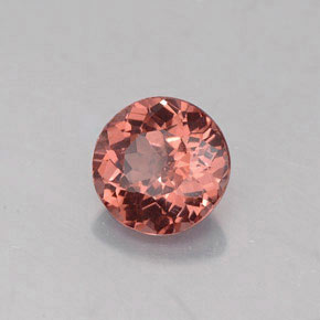 Granato malese Rosa arancione naturale da 1.34 ct, Taglio rotondo, VVS-VS