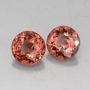 Granato malese naturale arancione da  ct, taglio rotondo, VVS-VS