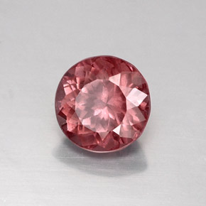Granato malese Rosato naturale da 1.41 ct, Taglio rotondo, VVS-VS