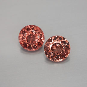 Granato malese naturale arancione da  ct, taglio rotondo, VVS-VS