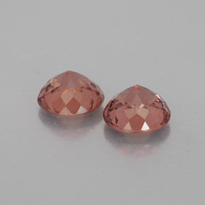 Granato malese naturale arancione da  ct, taglio rotondo, VVS-VS