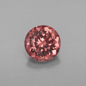 Granato malese naturale arancione da 1,35 ct, taglio rotondo, VVS-VS