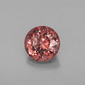 Granato malese naturale arancione da 1,35 ct, taglio rotondo, VVS-VS