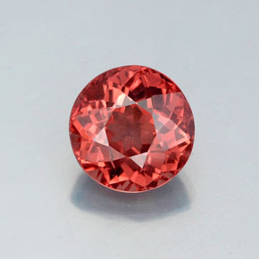 Granato malese Arancione naturale da 2.95 ct, Taglio rotondo, VS