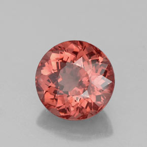 Granato malese Arancione naturale da 2.53 ct, Taglio rotondo, VS