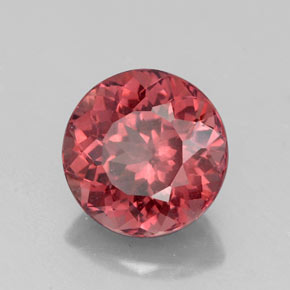 Granato malese Color rosa naturale da 3.06 ct, Taglio rotondo, VS