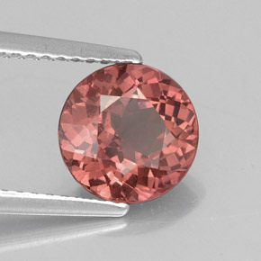 Granato malese naturale rosa da 2,37 ct, taglio rotondo, VS