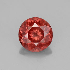 Granato malese Rosa arancione naturale da 2.57 ct, Taglio rotondo, VS