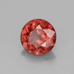 Granato malese Rosa arancione naturale da 2.57 ct, Taglio rotondo, VS