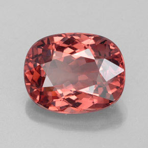 Granato malese naturale rosa da 3,66 ct, taglio a cuscino, VVS-VS