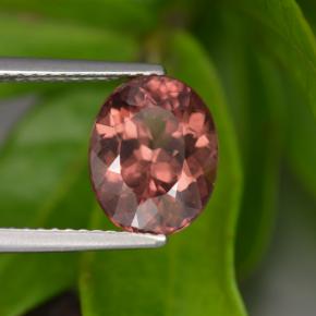 Granato malese Color rosa naturale da 3.45 ct, Taglio ovale, VVS-VS
