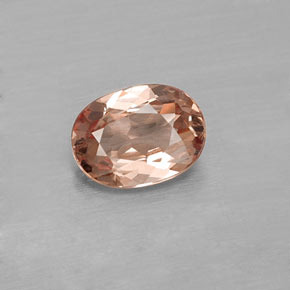 Granato malese Rosa arancione naturale da 0.90 ct, Taglio ovale, VS