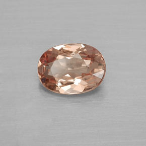 Granato malese Rosa arancione naturale da 0.90 ct, Taglio ovale, VS