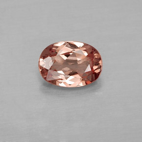 Granato malese naturale rosa da 0,85 ct, taglio ovale, VVS-VS