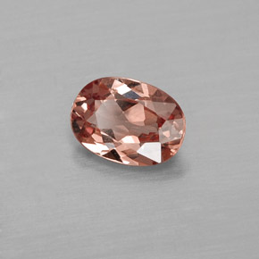 Granato malese naturale rosa da 0,85 ct, taglio ovale, VVS-VS