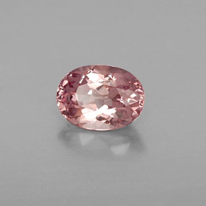 Granato malese naturale rosa da 1,02 ct, taglio ovale, VS