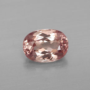 Granato malese rosa chiara naturale da 1,13 ct, taglio ovale, VS