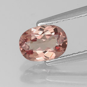 Granato malese naturale rosa da 0,97 ct, taglio ovale, VVS-VS