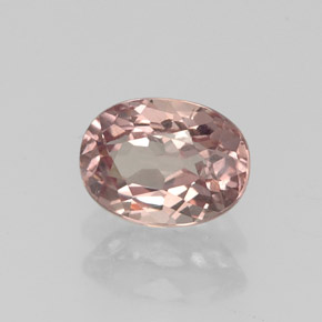 Granato malese Rosa chiara naturale da 0.98 ct, Taglio ovale, VS