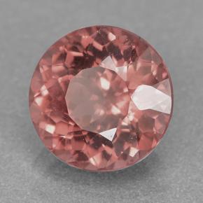 Granato malese Rosa arancio naturale da 2.82 ct, Taglio rotondo, VS