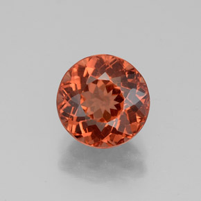 Granato malese naturale arancione da 2,50 ct, taglio rotondo, VS