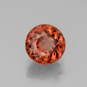 Granato malese naturale arancione da 2,50 ct, taglio rotondo, VS