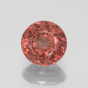 Granato malese Color rosa naturale da 1.29 ct, Taglio rotondo, VS