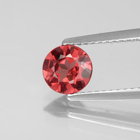Granato malese naturale arancione da 0,81 ct, taglio rotondo, VS