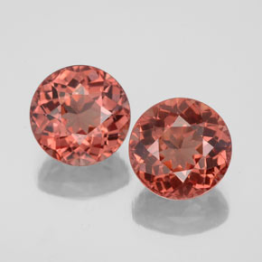 Granato malese naturale rosa da  ct, taglio rotondo, VS