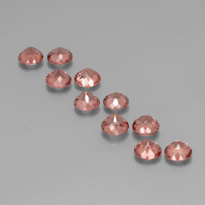 Granato malese naturale arancione da 6,08 ct, taglio rotondo, VS