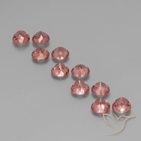 Gemme di Granato malese Rosa medio naturale da 6.99 ct, Rotondo, VS