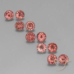 6.11ctw Naturale Rosa rosa Granato malese, Rotondo, VS