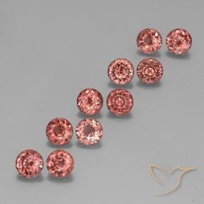 Gemme di Granato malese Rosa rosa naturale da 6.11 ct, Rotondo, VS