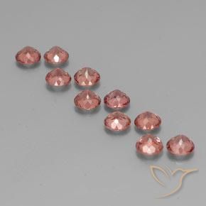Gemme di Granato malese Rosa rosa naturale da 6.11 ct, Rotondo, VS