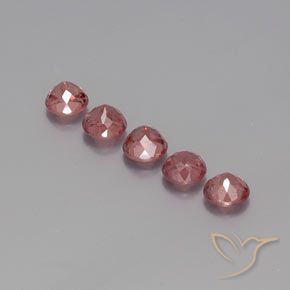 Gemme di Granato malese Rosa medio-scuro naturale da 4.58 ct, Rotondo, VS