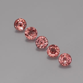 Granato malese naturale rosa da 4,00 ct, taglio rotondo, VS
