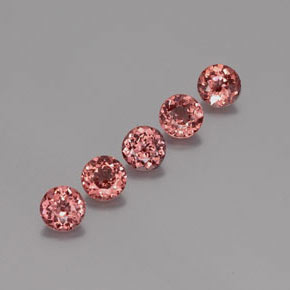 Granato malese naturale rosa da 4,00 ct, taglio rotondo, VS