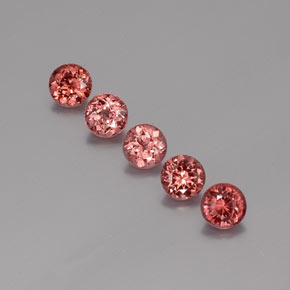 Granato malese naturale arancione da 4,16 ct, taglio rotondo, VS